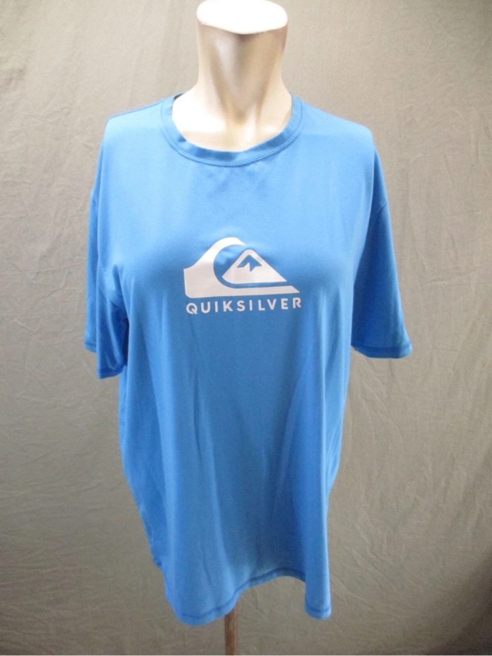 QUIKSILVER Mens Blue Crew Neck Short Sleeve Surfing Athletic T-Shirt Lg1